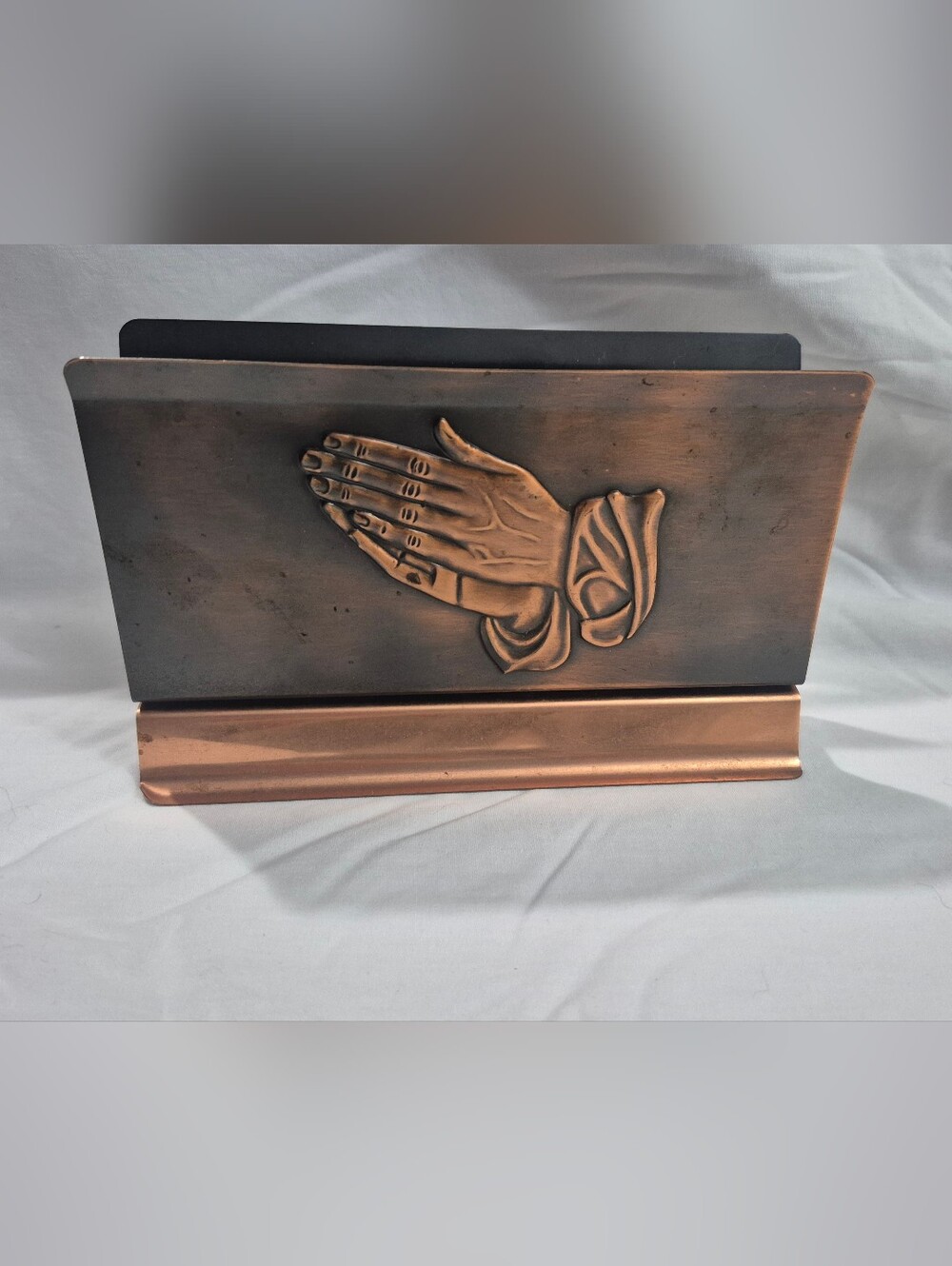Letter Holder Or Use For Napkins-Coppercraft Guild Praying Hands
